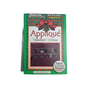 Iron-On Innovations Applique Handmade Holidays SNOWMAN COLLECTOR Stan Rising Co